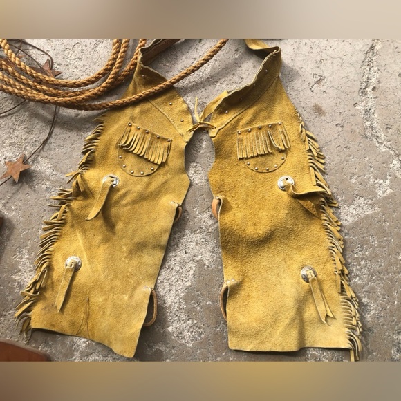 vtg western wall decor chaps boot lazo - Picture 2 of 9